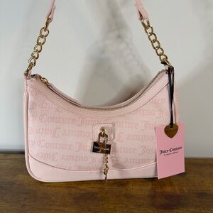 New Juicy Couture Eastside Westside Pink Shoulder Handbag Coquette Cute  Gold